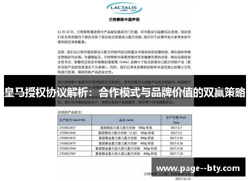 皇马授权协议解析：合作模式与品牌价值的双赢策略